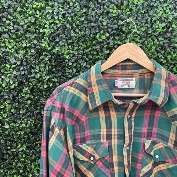 Pendleton Women's Plaid Button-Up Blouse - Green and Pink - Picture 2 of 9